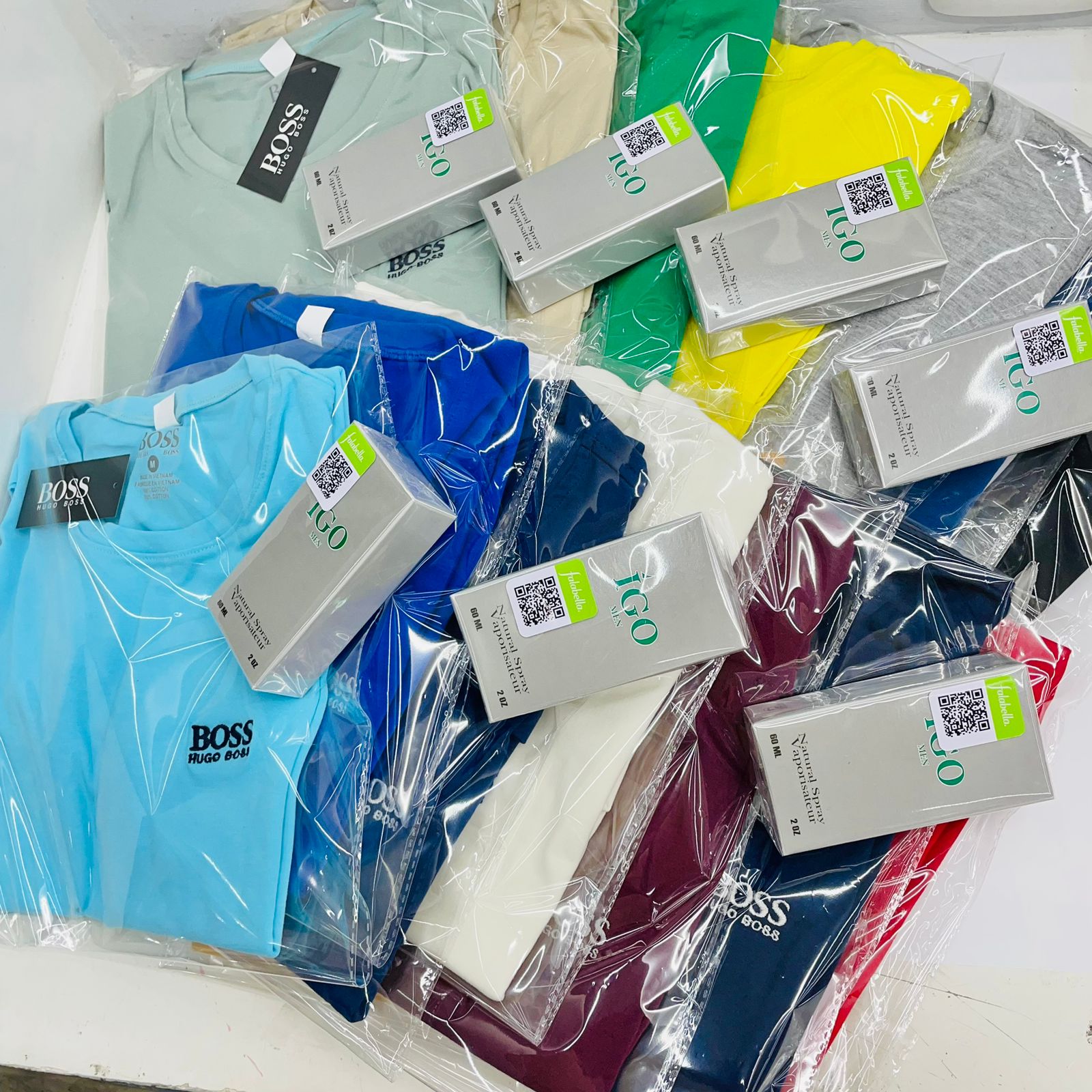 KIT X5 CAMISETAS HUGO BOSS + PERFUME GIO